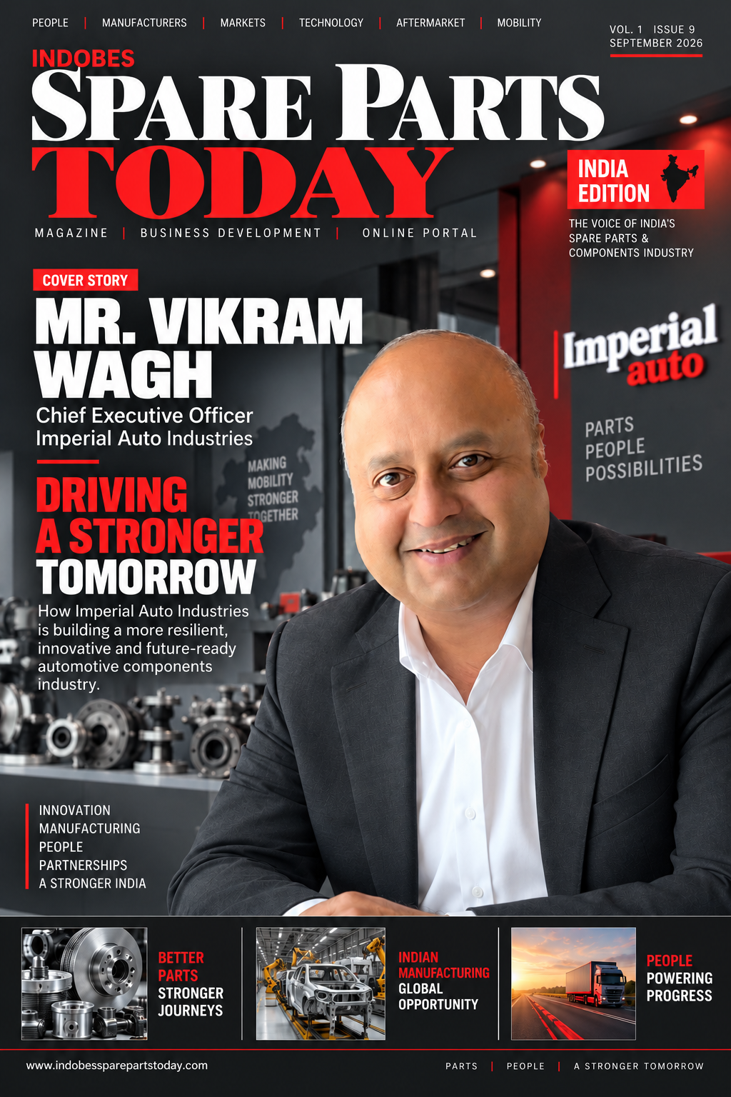 INDOBES Spare Parts Today India Edition print cover, Volume 1 Issue 9, September 2026